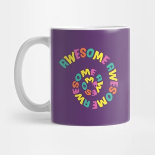 Awesome spiral Colorful Typography Mug